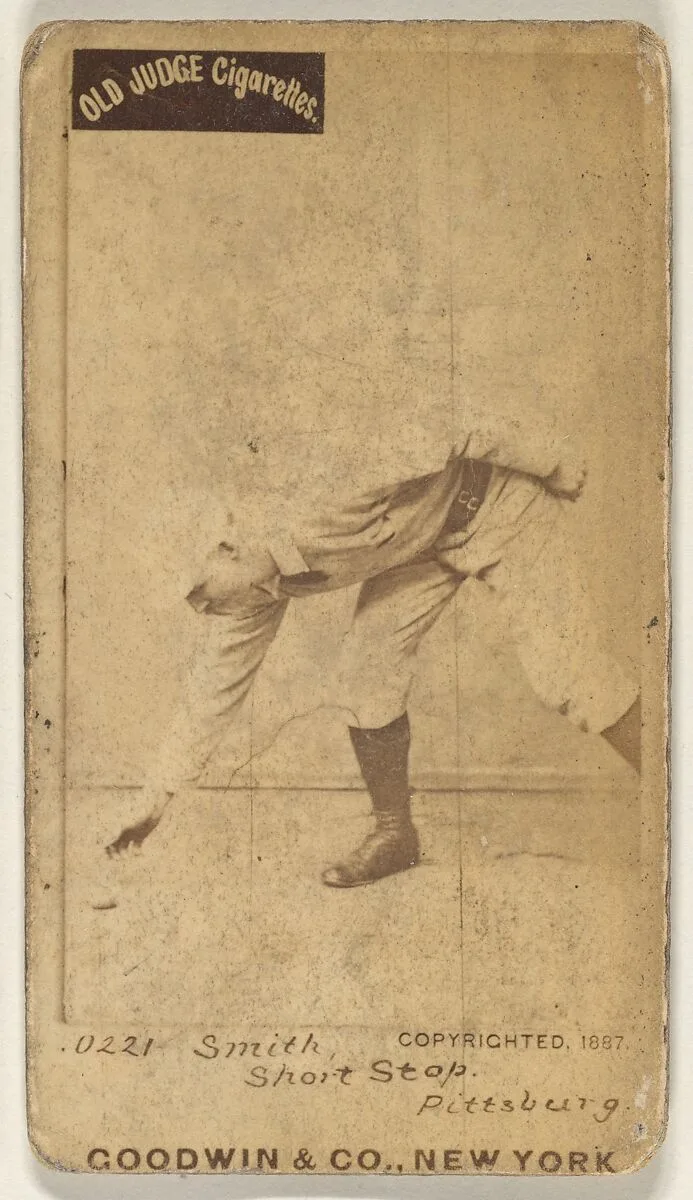 Charles Marv "Pop" Smith, Shortstop, Pittsburgh, from the Old Judge series (N172) for Old Judge Cigarettes — Goodwin & Company