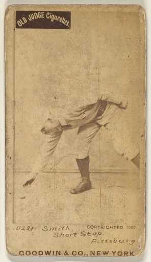 Charles Marv "Pop" Smith, Shortstop, Pittsburgh, from the Old Judge series (N172) for Old Judge Cigarettes