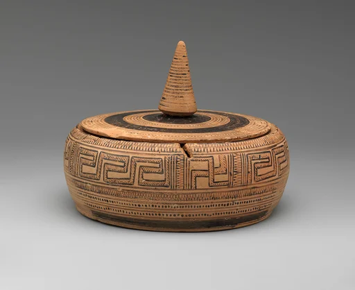 Terracotta pyxis (box with lid)
