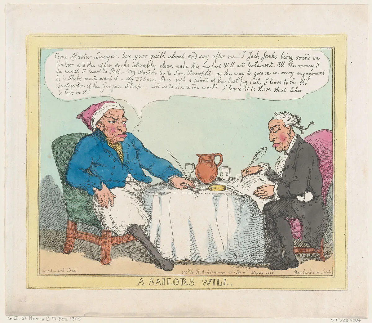 A Sailor's Will — George Murgatroyd Woodward|Thomas Rowlandson