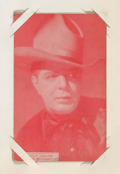 Hoot Gibson in "The Buckaroo Kid" from Western Stars or Scenes Exhibit Cards series (W412) — Unknown