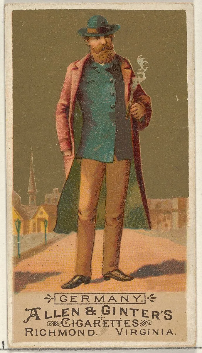 Germany, from the Natives in Costume series (N16) for Allen & Ginter Cigarettes Brands — Allen & Ginter