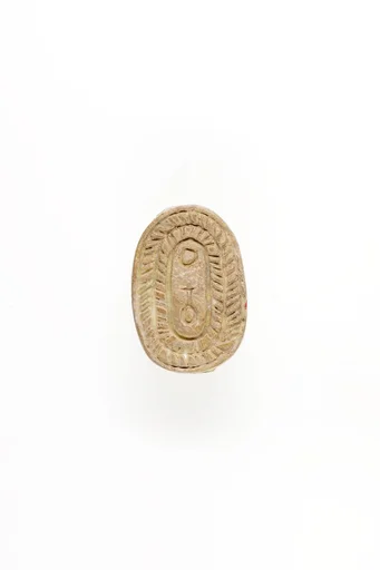 Scarab Inscribed with Hieroglyphs in a Rope Border
