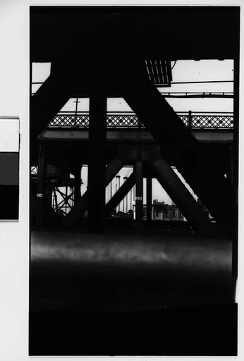 [Elevated Train Steps and Railings, Wall Street, New York City]