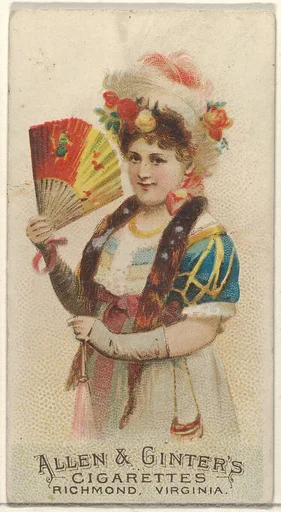 Plate 46, from the Fans of the Period series (N7) for Allen & Ginter Cigarettes Brands