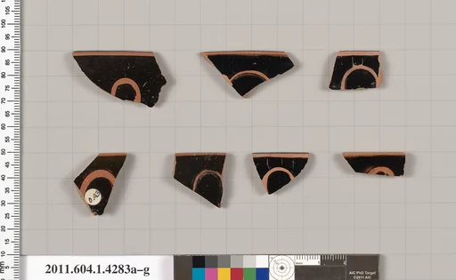 Terracotta rim fragments of kylikes (drinking cups)
