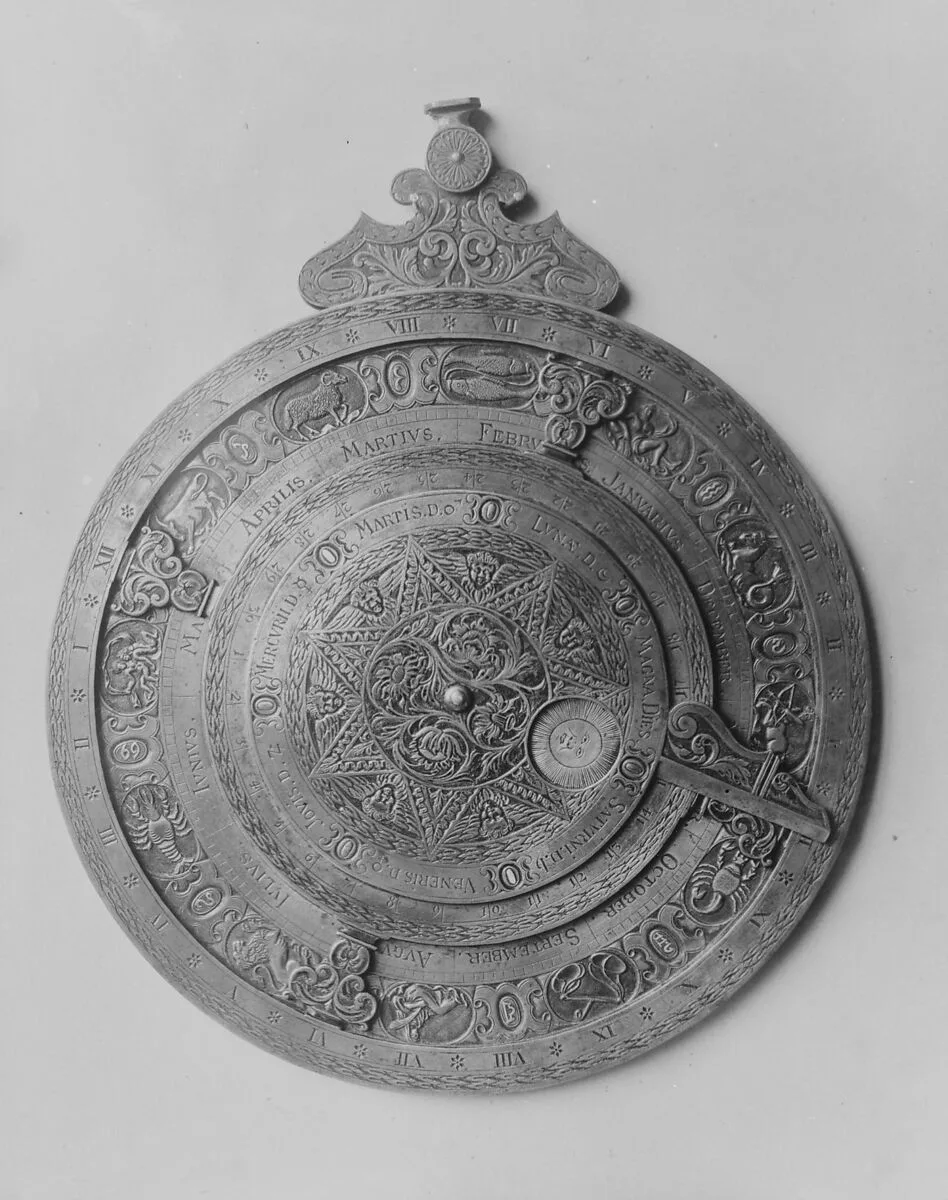 Perpetual calendar with lunar and solar tables — Unknown