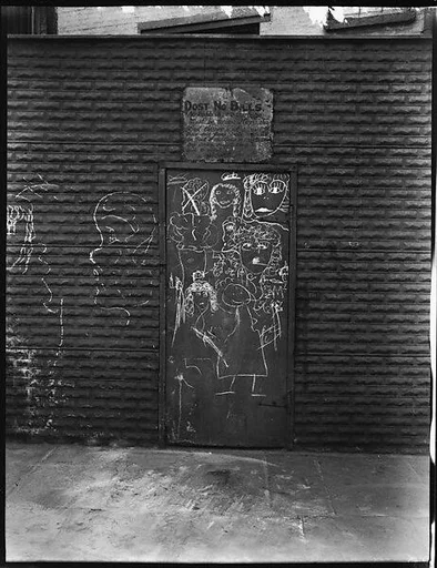 [Graffiti on Door, Christopher Street, New York City]