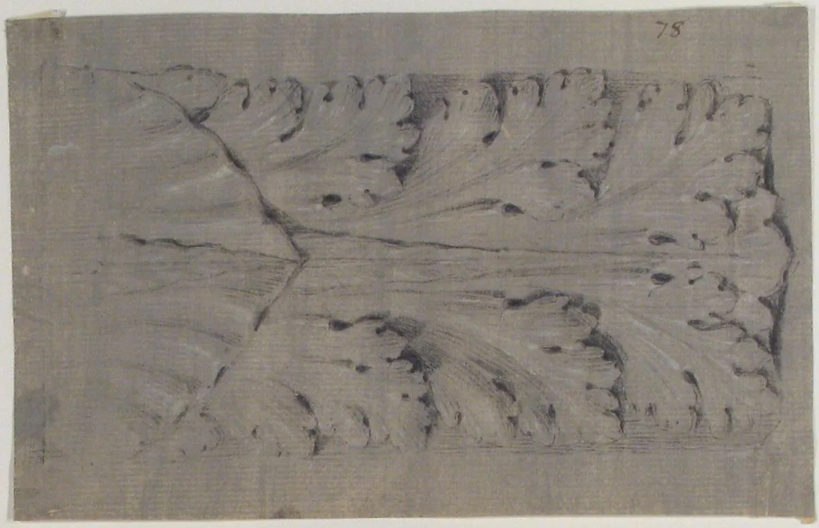 Design for a Leaf Motif — Anonymous, French, 19th century