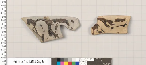 Terracotta rim fragments of a kylix (drinking cup)