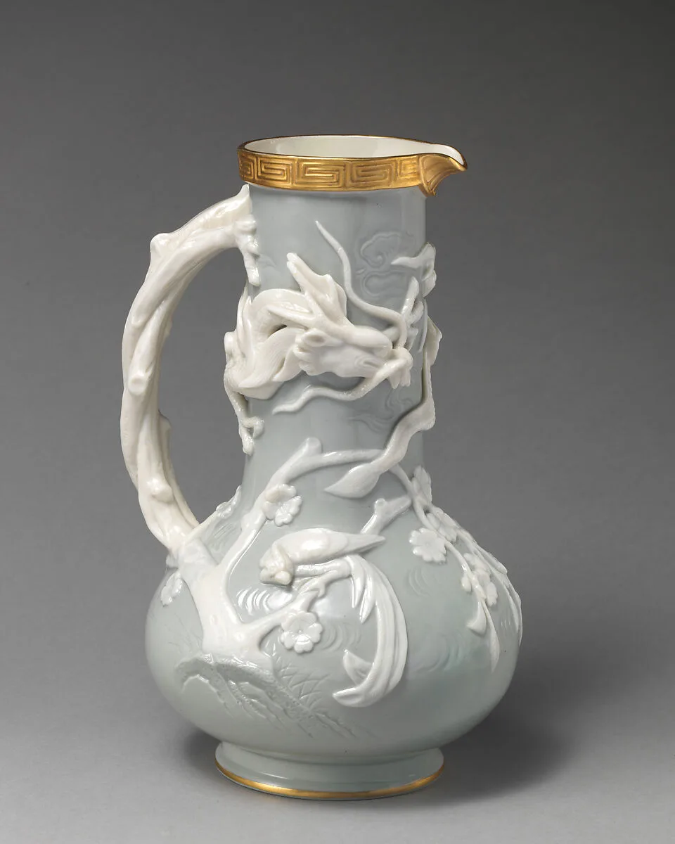 Ewer with twisted trunk handle — Copeland