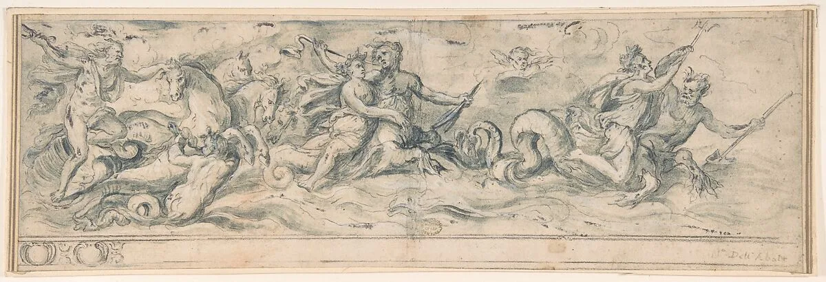Sea Deities — Anonymous, Italian, Roman-Bolognese, 17th century