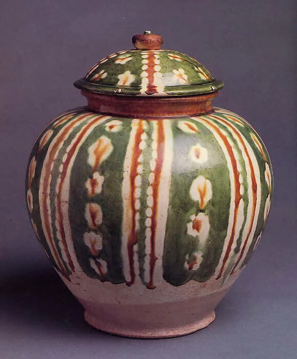 唐 三彩陶罐|Covered jar — Unknown