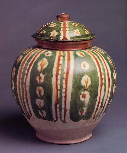 唐 三彩陶罐|Covered jar