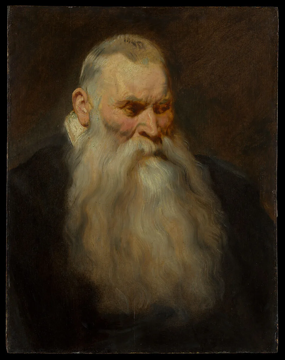 Study Head of an Old Man with a White Beard — Anthony van Dyck