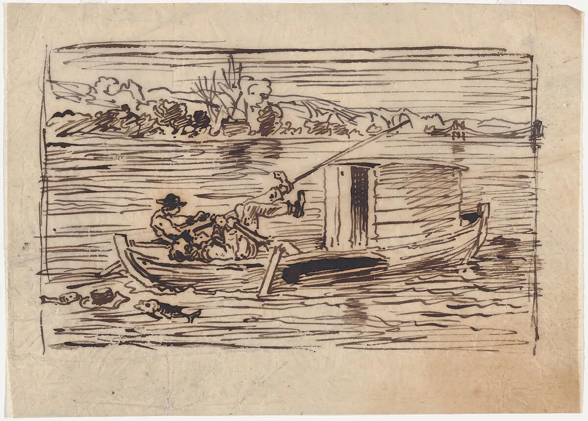 The Broken Oar — Charles-François Daubigny