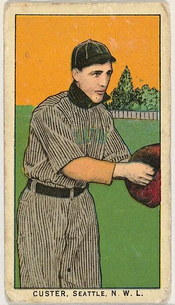 Custer, Seattle, Northwestern League, from the "Obak Baseball Players" set (T212), issued by the American Tobacco Company to promote Obak Mouthpiece Cigarettes — American Tobacco Company