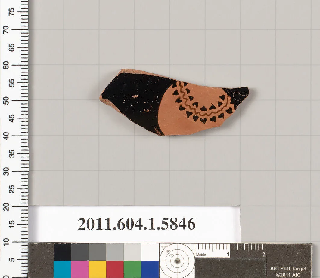 Terracotta fragment of a kylix: eye-cup (drinking cup) — Unknown