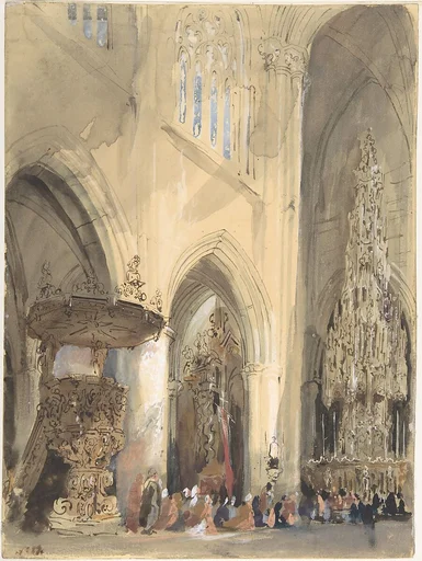 Interior of the Church of St. Jacques, Louvain