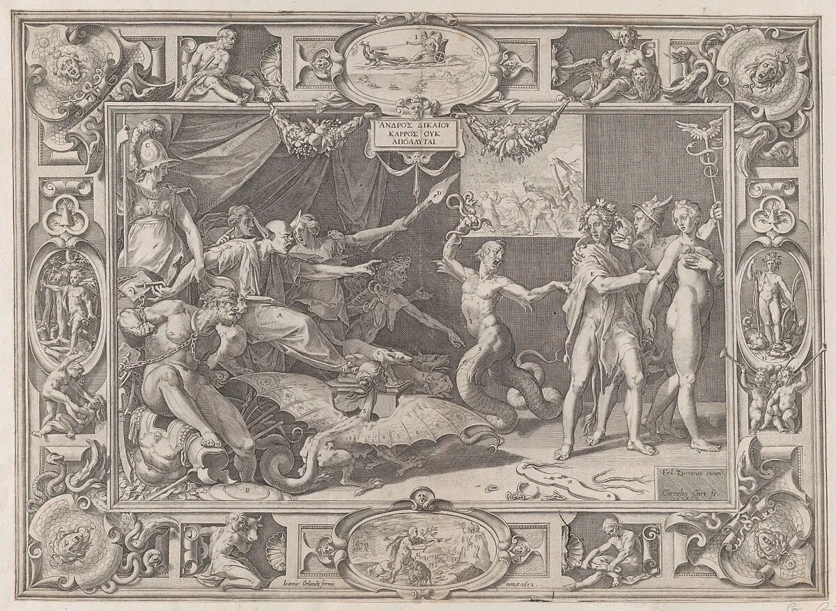 The Calumny of Apelles — Cornelis Cort|Federico Zuccaro (Zuccari)|Giovanni Orlandi