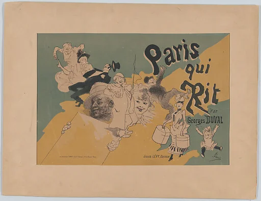 Advertisement for "Paris Qui Rit", by Georges Duval