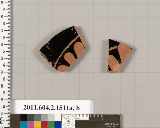 Terracotta fragments of skyphoi (deep drinking cups)