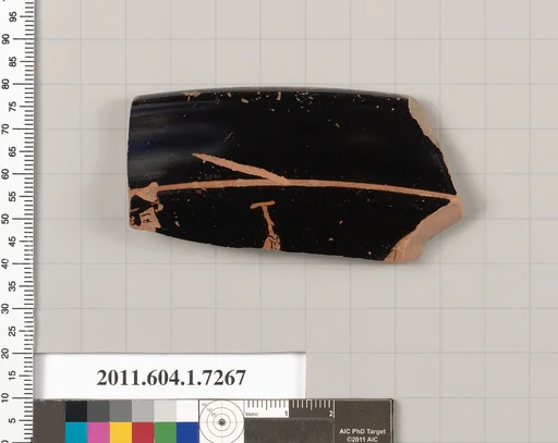 Terracotta rim fragment of a kylix (drinking cup)