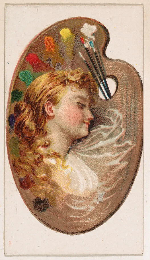 Artist's pallette, from the Novelties series (N228, Type 5) issued by Kinney Bros. — Kinney Brothers Tobacco Company