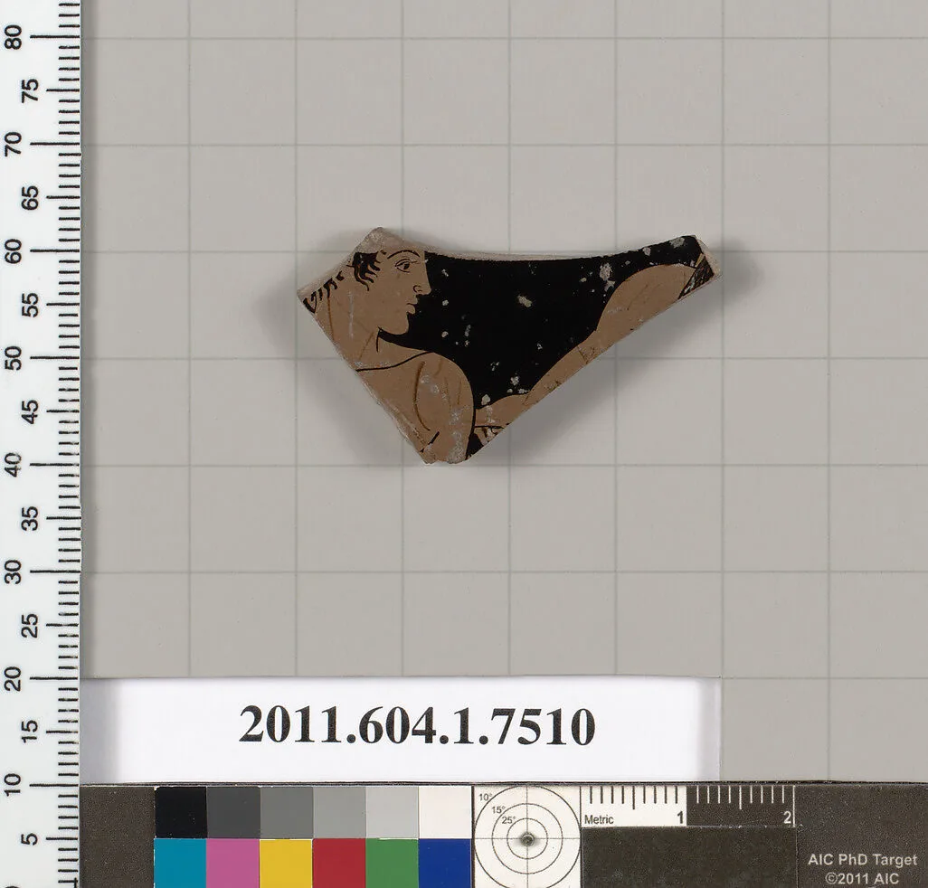 Terracotta fragment of a kylix (drinking cup) — Unknown