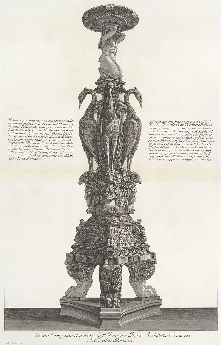 Vasi, candelabri, cippi, sarcofagi, tripodi, lucerne, ed ornamenti antichi disegnati ed incisi dal Cav. Gio. Batt. Piranesi, Vol. II (Vases, candelabra, grave stones, sarcophagi, tripods, lamps, and ornaments designed and etched by Cavalieri Giovanni Battista Piranesi) — Giovanni Battista Piranesi|Francesco Piranesi