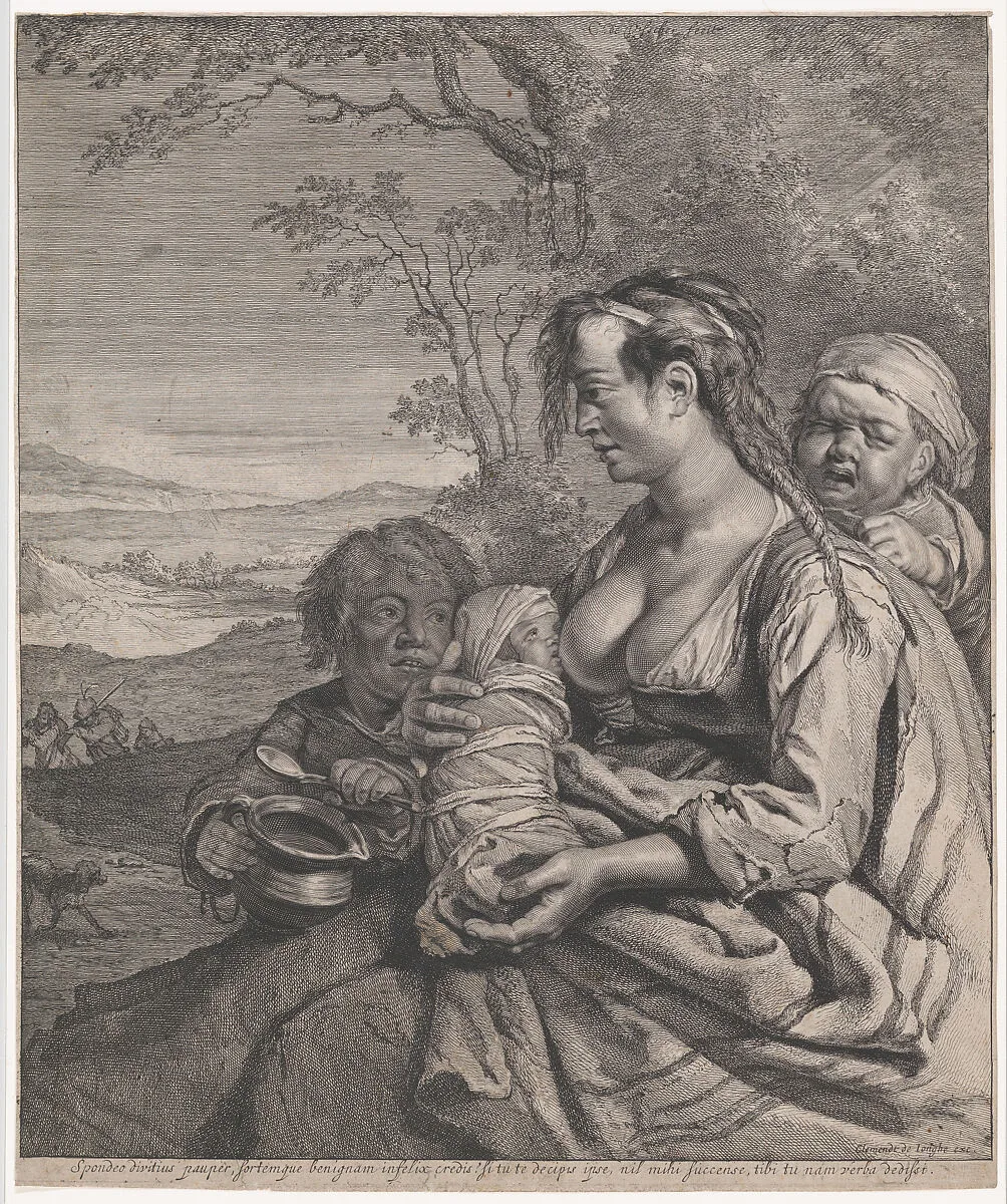 Roma Mother with Children — Clement de Jonghe|Cornelis Visscher