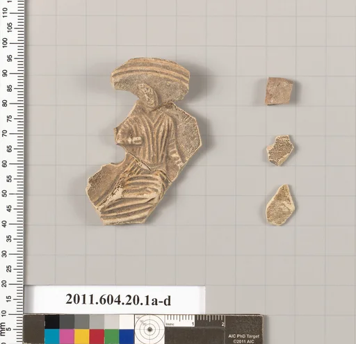 Fragments of a terracotta lamp
