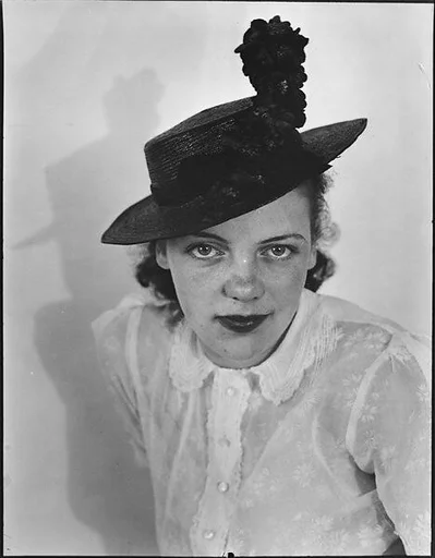 [Anne Harvey Wearing Hat]