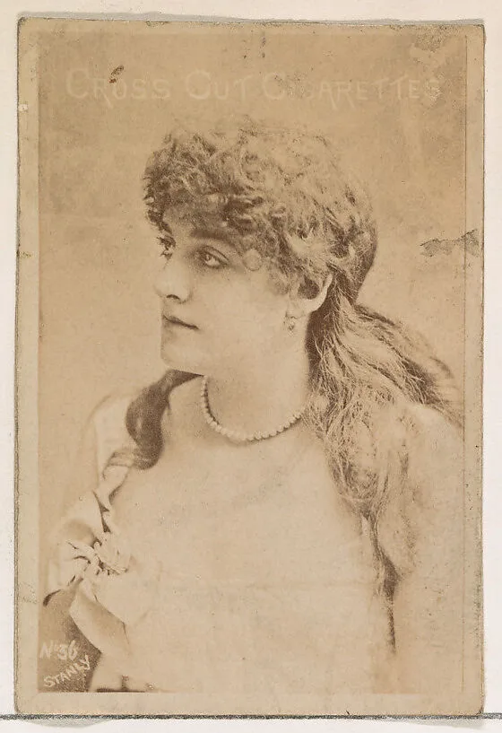 Card Number 36, Stanly, from the Actors and Actresses series (N145-1) issued by Duke Sons & Co. to promote Cross Cut Cigarettes — W. Duke, Sons & Co.