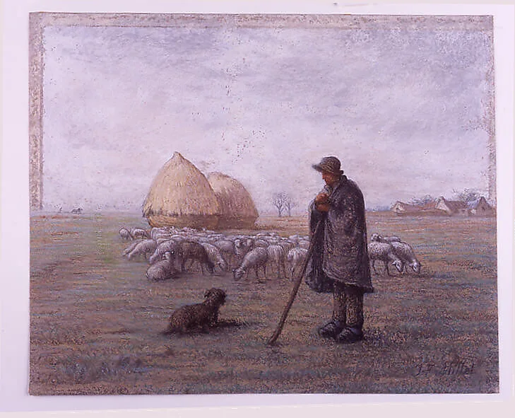 Shepherd and His Flock — Jean-François Millet