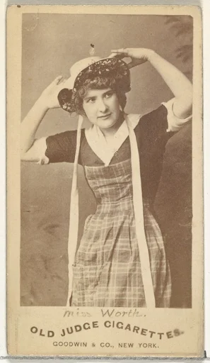 Miss Worth, from the Actors and Actresses series (N171) for Old Judge Cigarettes