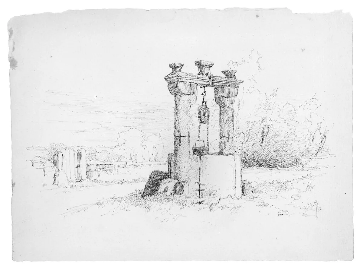 Sketch of a Well, Roden Thor, Germany — Andrew Fisher Bunner