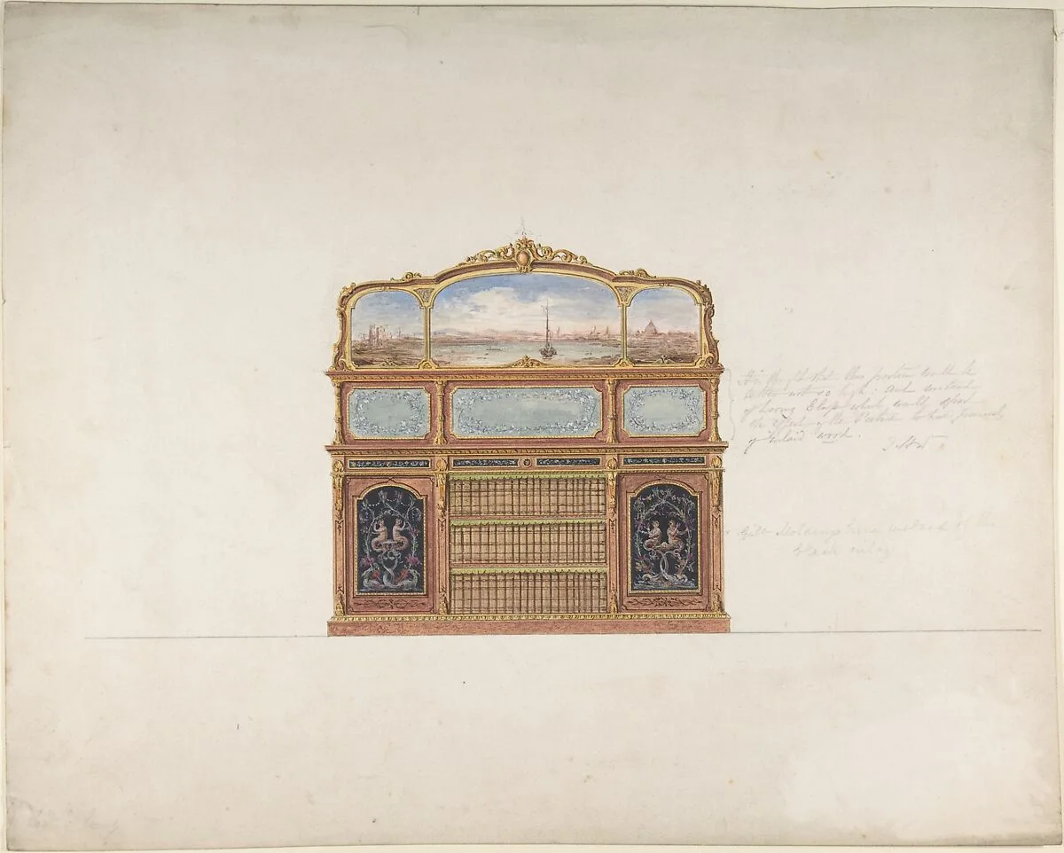Design for a Cabinet — Anonymous, British, 19th century