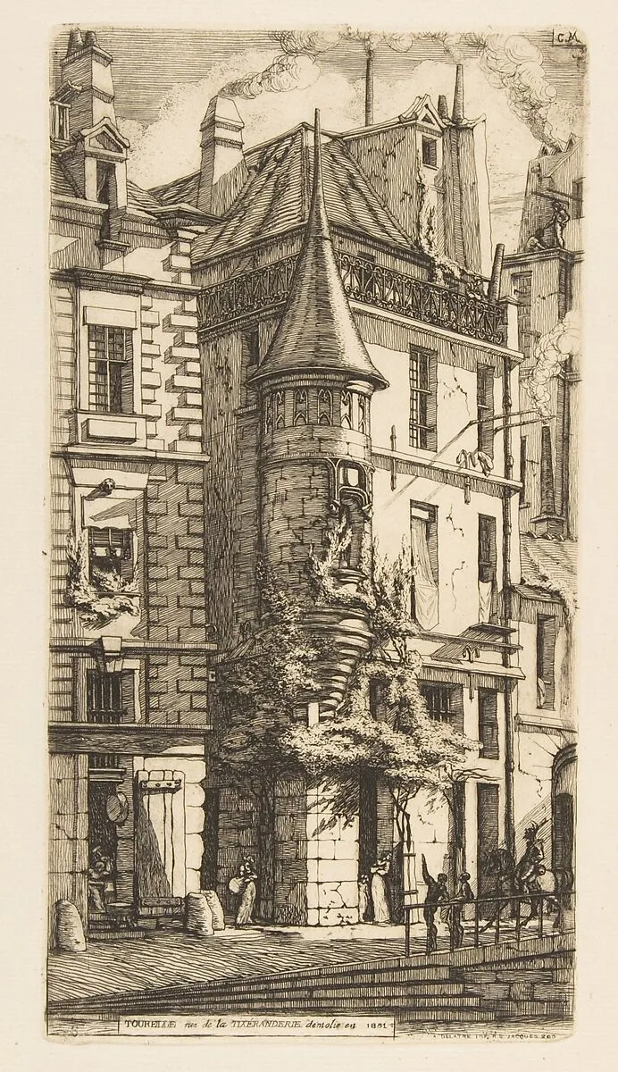 House with a Turret, rue de la Tixéranderie, Paris — Charles Meryon