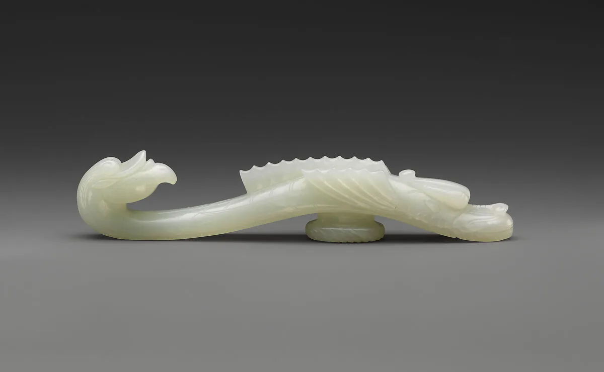 清晚期 鳳紋玉帶鈎|Garment hook in the shape of a phoenix — Unknown