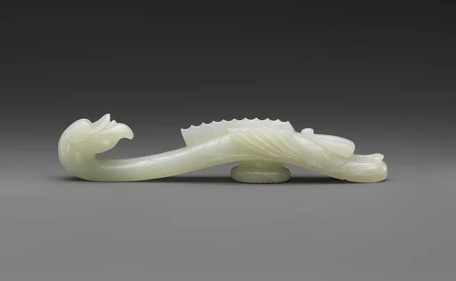 清晚期 鳳紋玉帶鈎|Garment hook in the shape of a phoenix