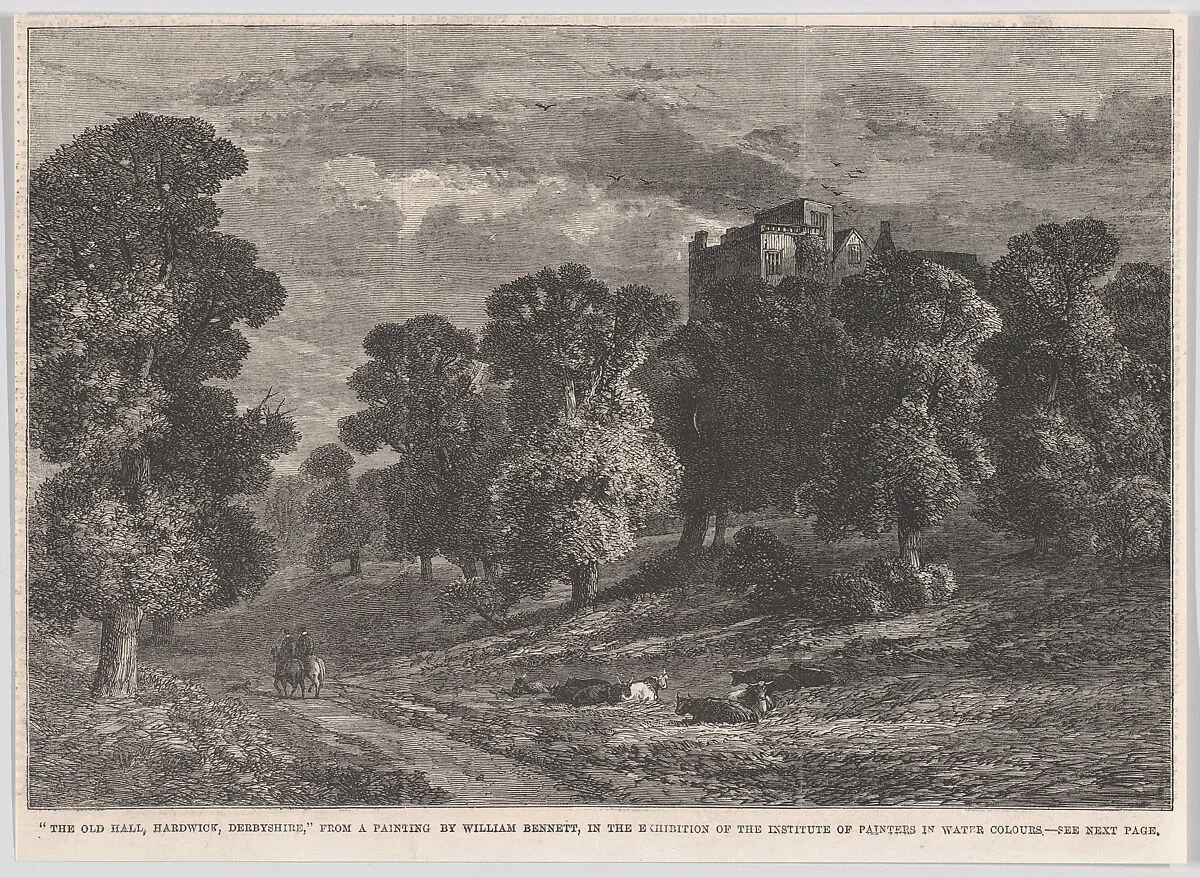 The Old Hall, Hardwick, Derbyshire, from "Illustrated London News" — William Bennett