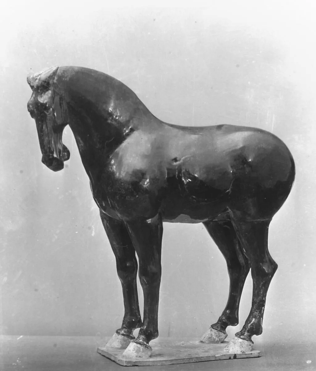 唐 褐黑釉陶馬|Horse — Unknown