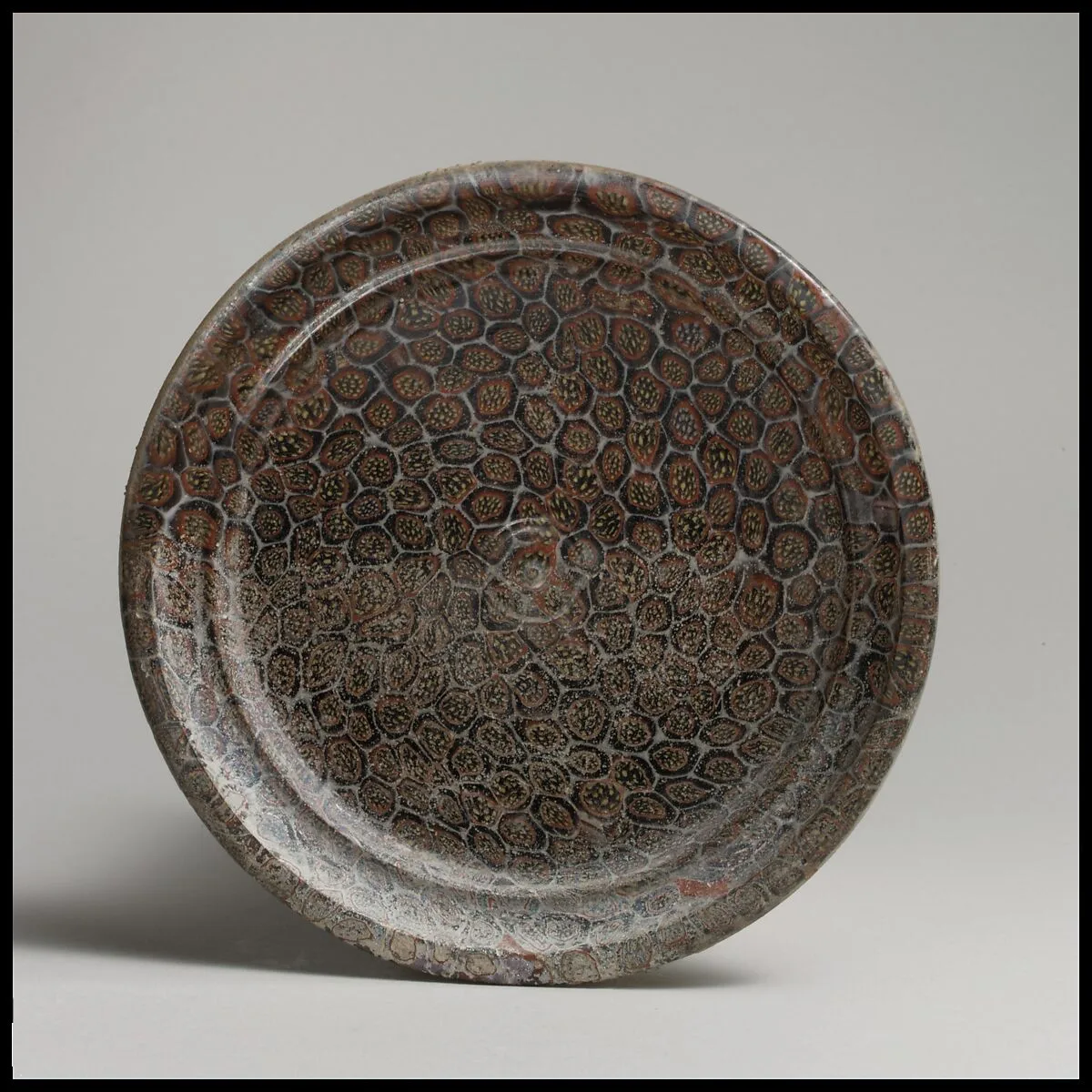 Glass mosaic dish — Unknown