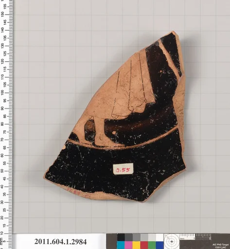 Terracotta fragment of a kylix (drinking cup)