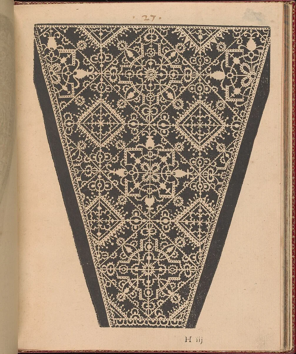 Les Singuliers et Nouveaux Portraicts... page 31 (recto) — Federico de Vinciolo|Jean Le Clerc|Henri III, King of France and Poland|Louise de Lorraine-Vaudemont|Chambolle-Duru