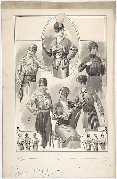 Designs for Six Women's Blouses — A. Foa
