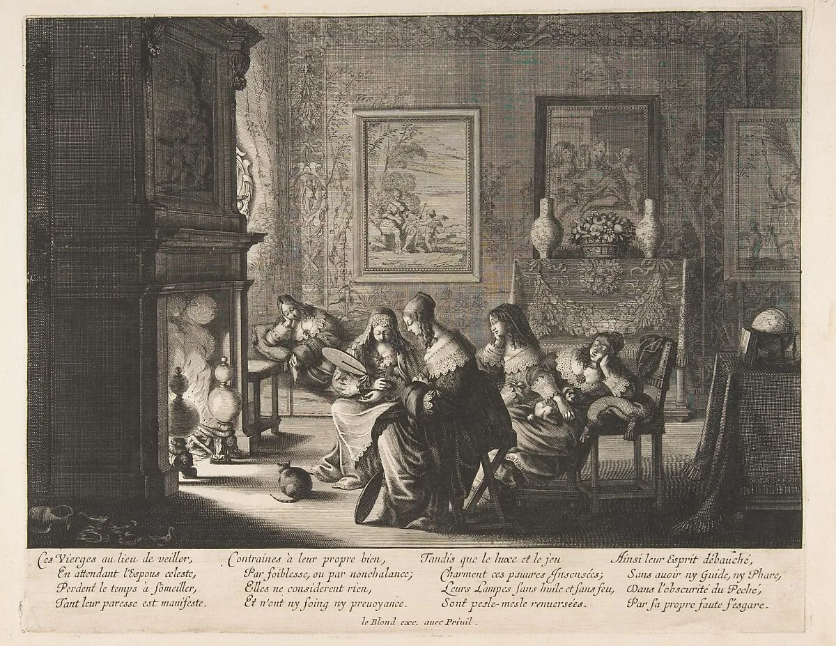 Foolish Virgins Sleeping — Abraham Bosse