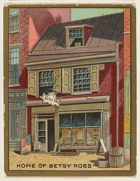 Home of Betsy Ross, from the "Historic Homes" series (T69), issued with Helmar Cigarettes by S. Anargyros Tobacco Company — S. Anargyros Tobacco Company