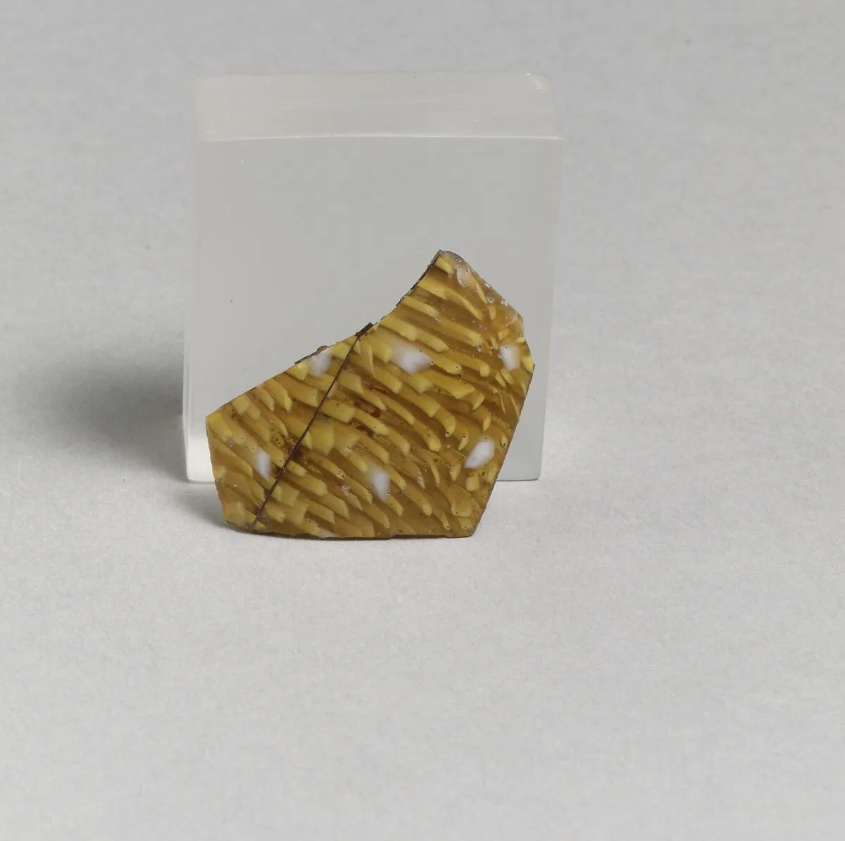 Glass mosaic fragment — Unknown